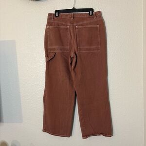 RSQ Tillys Brown Utility Baggy Pants High Waisted Women XL Y2K